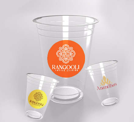 Customized Logo Printing on PP Cup & PET Cup